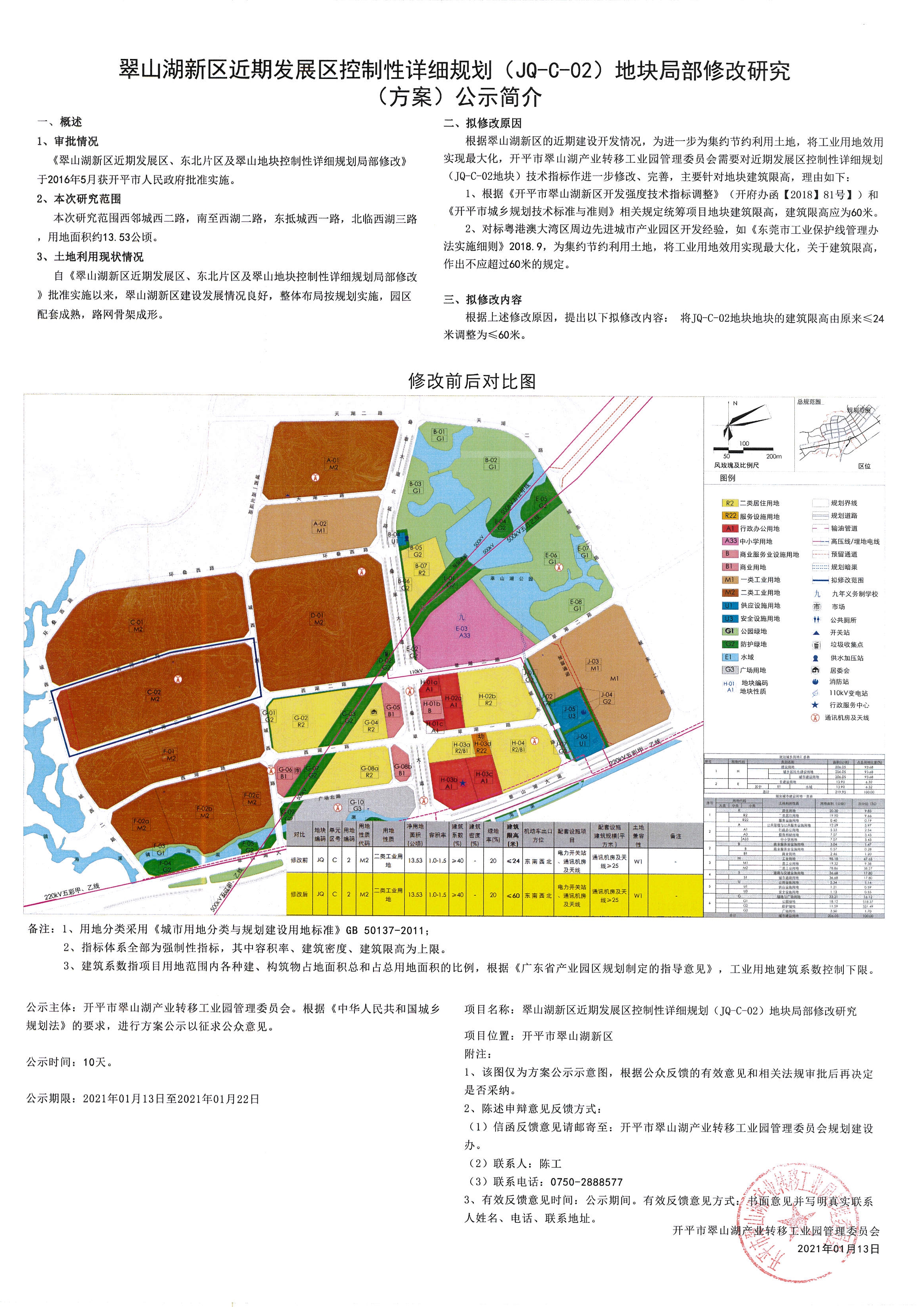 《翠山湖新區(qū)近期發(fā)展控制性詳細規(guī)劃(JQ -C-02 地塊)技術指標調(diào)整研究》公示.jpg