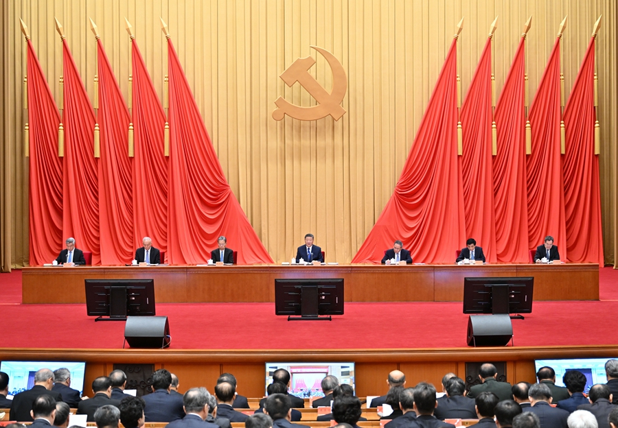 ??1月6日，中共中央總書記、國家主席、中央軍委主席習近平在中國共產(chǎn)黨第二十屆中央紀律檢查委員會第四次全體會議上發(fā)表重要講話。李強、趙樂際、王滬寧、蔡奇、丁薛祥、李希出席會議。
