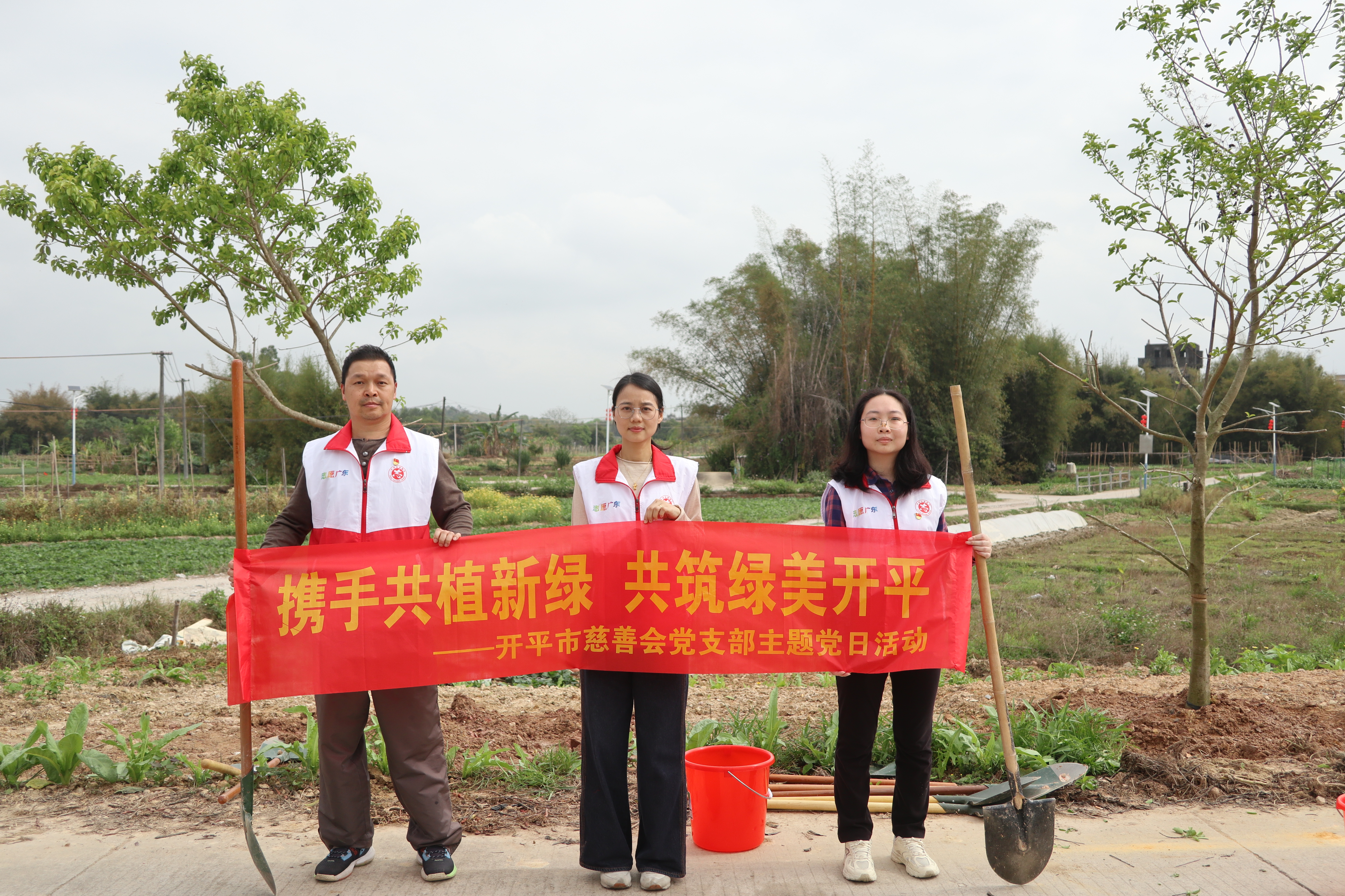 攜手共植新綠，共筑綠美開平——開平市慈善會黨支部開展志愿植樹主題黨日活動